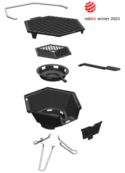 Kibo Grill Model 3.0 -Bialettihand Winkel image 762